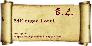Böttger Lotti névjegykártya